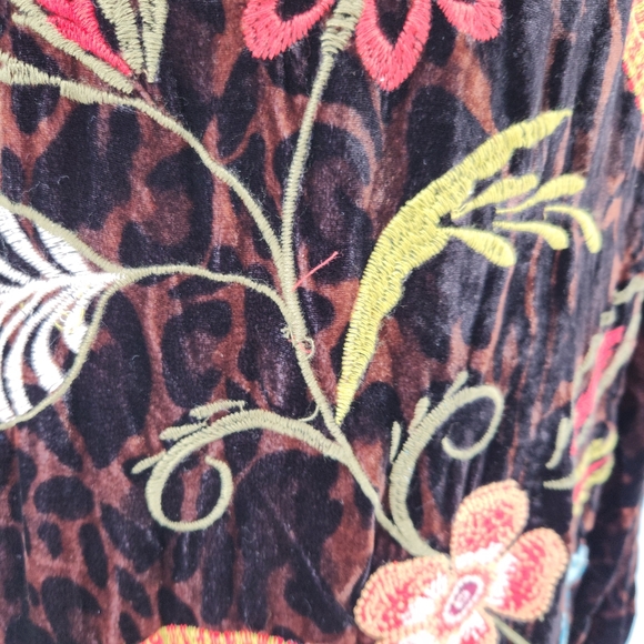 $528 Johnny Was Isabella Velvet Bishop Sleeve Kimono Coat Size XL - Picture 8 of 14